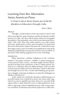 Cover page: Learning from the Alternative Asian American Press: A Close Look at Asian Americans &amp; Pacific Islanders in Education through Gidra