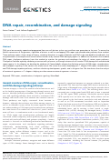 Cover page: DNA repair, recombination, and damage signaling