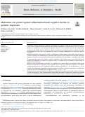 Cover page: Memantine can protect against inflammation-based cognitive decline in geriatric depression