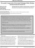 Cover page: Two-point Compression Ultrasound Technique Risks Missing Isolated Femoral Vein DVTs