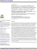 Cover page: Establishment of quantitative RNAi-based forward genetics in Entamoeba histolytica and identification of genes required for growth