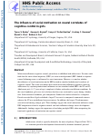 Cover page: The influence of social motivation on neural correlates of cognitive control in girls