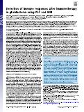 Cover page: Detection of immune responses after immunotherapy in glioblastoma using PET and MRI