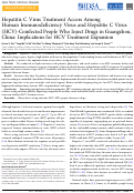 Cover page: Hepatitis C Virus Treatment Access Among Human Immunodeficiency Virus and Hepatitis C Virus (HCV)-Coinfected People Who Inject Drugs in Guangzhou, China: Implications for HCV Treatment Expansion