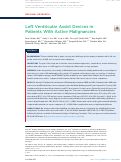 Cover page: Left Ventricular Assist Devices in Patients&nbsp;With Active Malignancies.