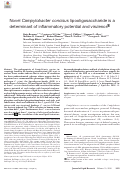 Cover page: Novel Campylobacter concisus lipooligosaccharide is a determinant of inflammatory potential and virulence