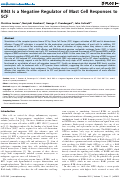 Cover page: RIN3 Is a Negative Regulator of Mast Cell Responses to SCF