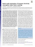 Cover page: North–south polarization of European electricity consumption under future warming