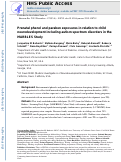 Cover page: Prenatal phenol and paraben exposures in relation to child neurodevelopment including autism spectrum disorders in the MARBLES study