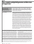 Cover page: The complex polyploid genome architecture of sugarcane