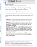 Cover page: Randomized trial of oxygen weaning strategies following chest compressions during neonatal resuscitation