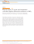 Cover page: Physical origins of current and temperature controlled negative differential resistances in NbO2