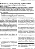 Cover page: Evaluating the Capacity to Generate and Preserve Nitric Oxide Bioactivity in Highly Purified Earthworm Erythrocruorin A GIANT POLYMERIC HEMOGLOBIN WITH POTENTIAL BLOOD SUBSTITUTE PROPERTIES*