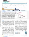 Cover page: Direct Measurement of Charge Transfer Probability during Photodissociation of Few-keV OD+ Beam