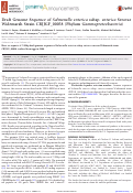 Cover page: Draft Genome Sequence of Salmonella enterica subsp. enterica Serovar Widemarsh Strain CRJJGF_00058 (Phylum Gammaproteobacteria)