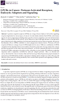 Cover page: GPCRs in Cancer: Protease-Activated Receptors, Endocytic Adaptors and Signaling