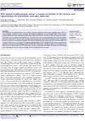 Cover page: HPV-related oropharyngeal cancer: a review on burden of the disease and opportunities for prevention and early detection.