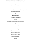 Cover page: The Etiology of Presbyopia, Contributing Factors, and Future Correction Methods