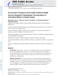 Cover page: Assessment of Surgical Care Provided in National Health Services Hospitals in Mozambique: The Importance of Subnational Metrics in Global Surgery