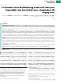 Cover page: A Volumetric Metric for Monitoring Intracranial Aneurysms: Repeatability and Growth Criteria in a Longitudinal MR Imaging Study