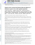 Cover page: Genetic risk for coronary heart disease alters the influence of Alzheimer's genetic risk on mild cognitive impairment