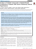 Cover page: Analysis of Volatile Compounds in Exhaled Breath Condensate in Patients with Severe Pulmonary Arterial Hypertension