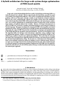 Cover page: A hybrid architecture for large-scale system design optimization of PDE-based models