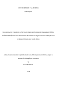 Cover page: Recognizing the Complexity of Service-learning and Community Engagement Efforts: Facilitator Standpoints from International Baccalaureate Organization Secondary Schools in Kenya, Ethiopia, and South Africa