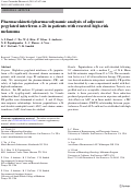 Cover page: Pharmacokinetic/pharmacodynamic analysis of adjuvant pegylated interferon α-2b in patients with resected high-risk melanoma