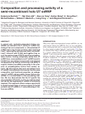 Cover page: Composition and processing activity of a semi-recombinant holo U7 snRNP