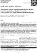 Cover page: Nicotinamide Adenine Dinucleotide Phosphate Oxidase Promotes Glioblastoma Radiation Resistance in a Phosphate and Tensin Homolog-Dependent Manner.