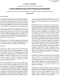 Cover page: A Case of Breakthrough COVID-19 Requiring Hospitalization