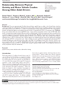 Cover page: Relationship Between Physical Activity and Motor Vehicle Crashes Among Older Adult Drivers.