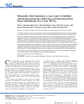 Cover page: Metastatic clival chordoma: a case report of multiple extraneural metastases following resection and proton beam radiotherapy in a 5-year old boy.