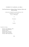 Cover page: The Term Structure of Interest Rates, Monetary Policy, and Macroeconomy /