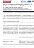 Cover page: Anti-Human Immunodeficiency Virus Antibodies in the Cerebrospinal Fluid: Evidence of Early Treatment Impact on Central Nervous System Reservoir?