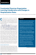 Cover page: Countywide physician organization learning collaborative and changes in hospitalization rates.