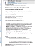 Cover page: At-Risk Alcohol Use Among HIV-Positive Patients and the Completion of Patient-Reported Outcomes