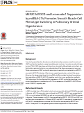 Cover page: MEF2C-MYOCD and Leiomodin1 Suppression by miRNA-214 Promotes Smooth Muscle Cell Phenotype Switching in Pulmonary Arterial Hypertension