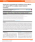 Cover page: Multiscale computational modeling of the effects of 2’-deoxy-ATP on cardiac muscle calcium handling