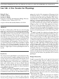 Cover page: Late life: a new frontier for physiology.