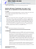 Cover page: Infection with human T-lymphotropic virus types-1 and -2 (HTLV-1 and -2): Implications for blood transfusion safety