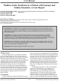 Cover page: Painless Aortic Syndrome in a Patient with Syncope and&nbsp;Globus Sensation: A Case Report