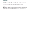 Cover page: An Exploratory Analysis of Emotion Dynamics Between Mothers and Adolescents During Conflict Discussions