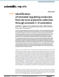 Cover page: Identification of stomatal-regulating molecules from de novo arylamine collection through aromatic C–H amination