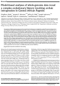 Cover page: Model-based analyses of whole-genome data reveal a complex evolutionary history involving archaic introgression in Central African Pygmies