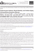 Cover page: Superwoman Schema, Racial Identity, and Cellular Aging Among African American Women