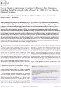 Cover page: Use of Adaptive Laboratory Evolution To Discover Key Mutations Enabling Rapid Growth of Escherichia coli K-12 MG1655 on Glucose Minimal Medium