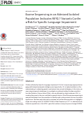 Cover page: Exome Sequencing in an Admixed Isolated Population Indicates NFXL1 Variants Confer a Risk for Specific Language Impairment