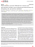 Cover page: Nisin lantibiotic prevents NAFLD liver steatosis and mitochondrial oxidative stress following periodontal disease by abrogating oral, gut and liver dysbiosis